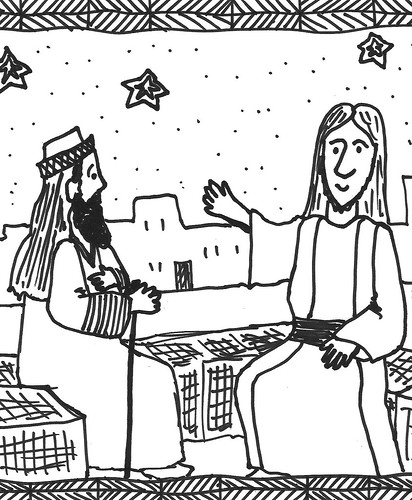Jesus and nicodemus coloring page â stushie art