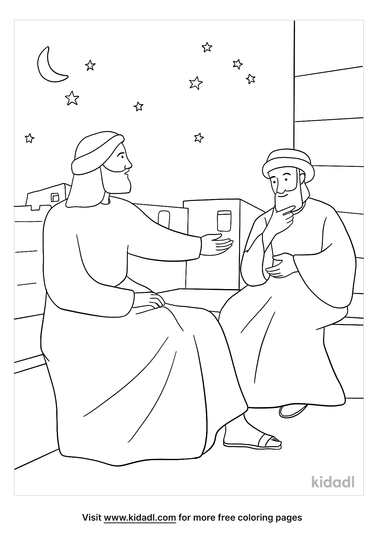 Free nicodemus coloring page coloring page printables