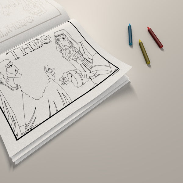 Coloring pages theo presents