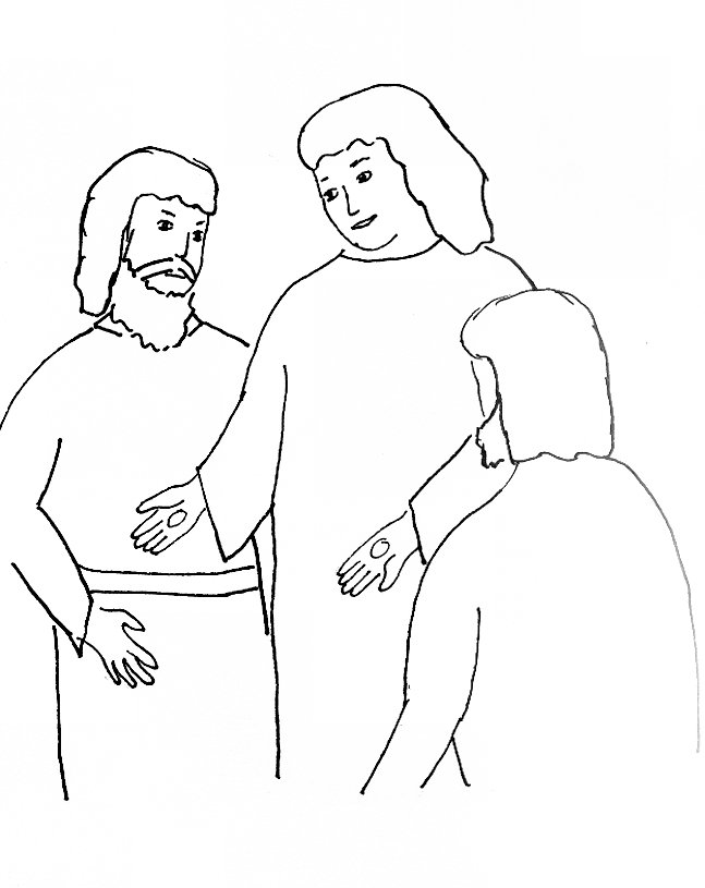 Bible story coloring page for risen lord jesus appears to his disciples free bible stories for children