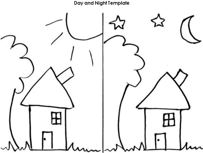 Day and night theme day and night template kindergarten worksheets preschool worksheets free preschool printables