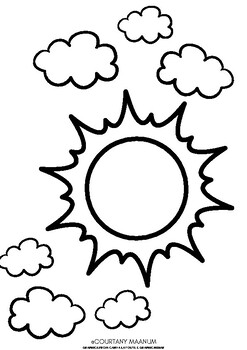 Simple night day coloring sheets by courtany maanum tpt