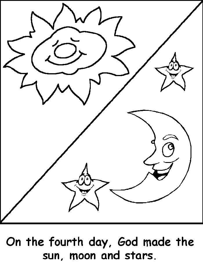 Creation coloring pages pdf for preschoolers