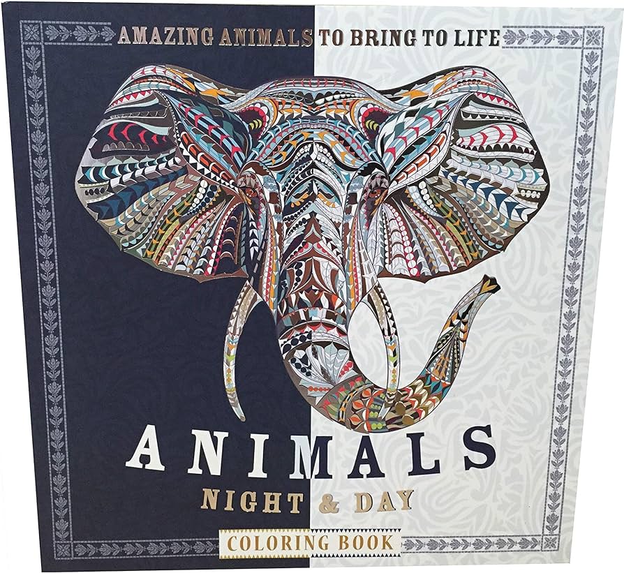 Animals night day coloring book amazing animals to bring to life moffett patricia books