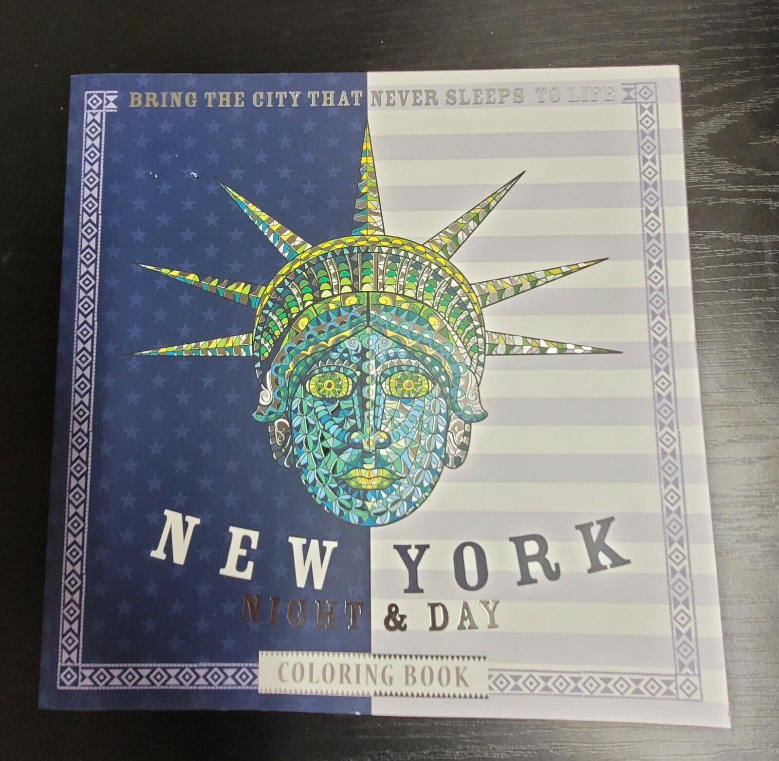 New york night and day adult coloring book