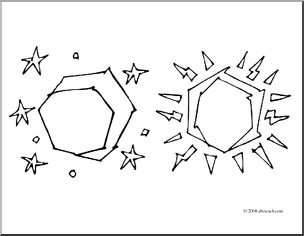 Clip art night day coloring page i