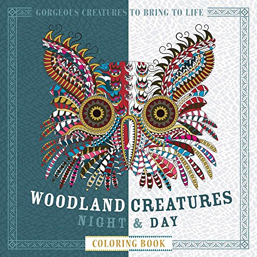 Woodland creatures night day coloring book gorgeous creatures to bring to life night d