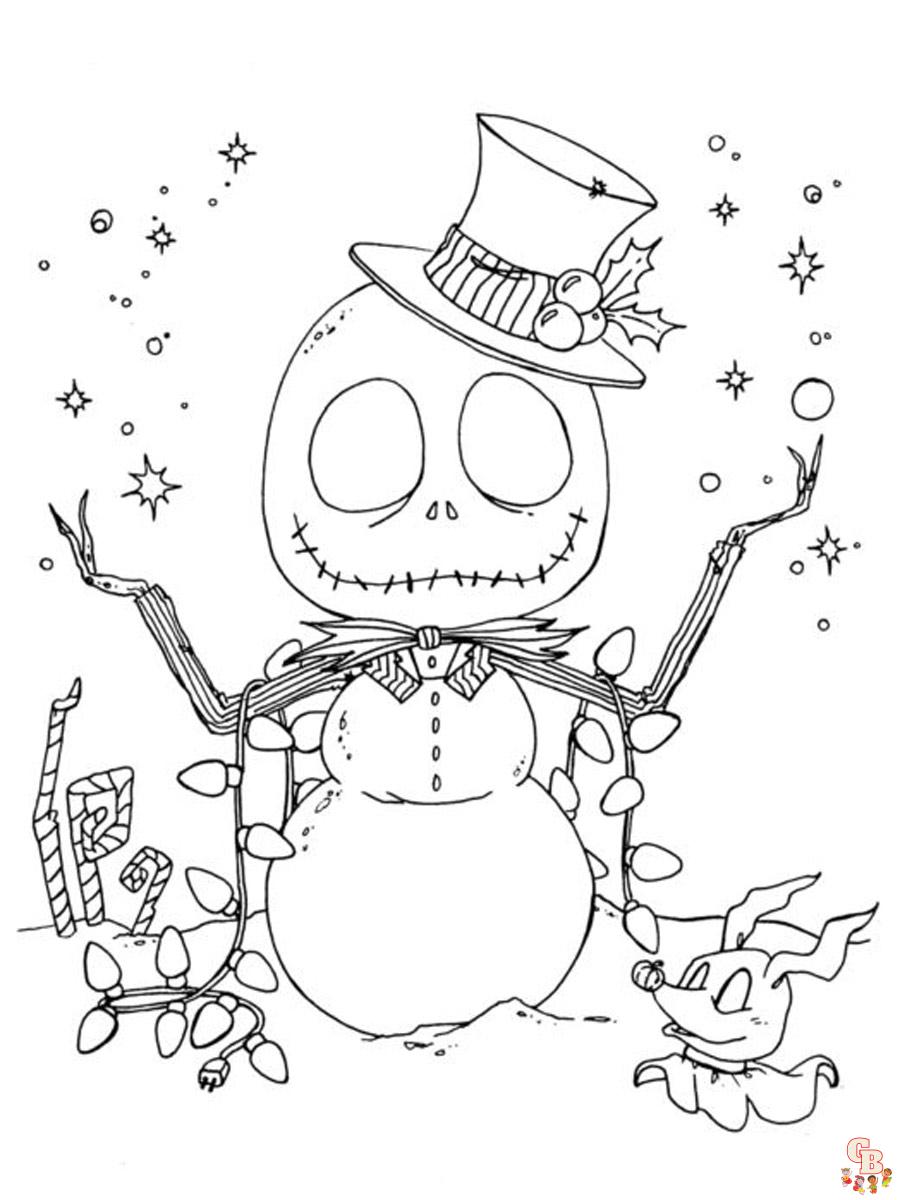 Free printable nightmare before christmas coloring pages