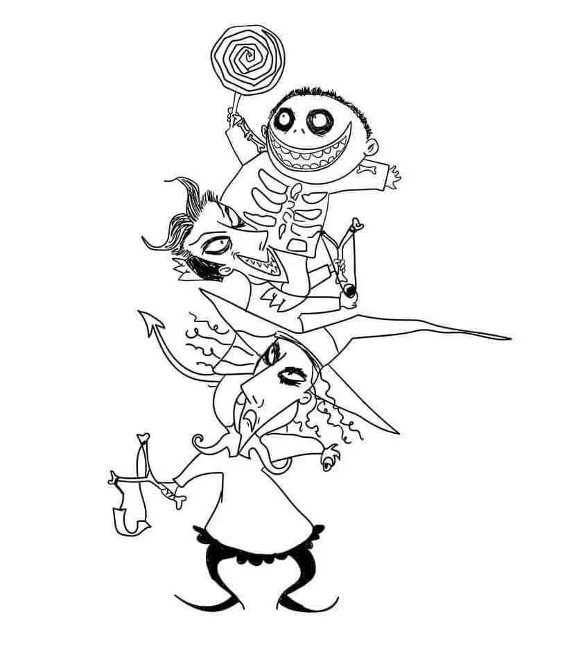Print lock shock and barrel coloring page