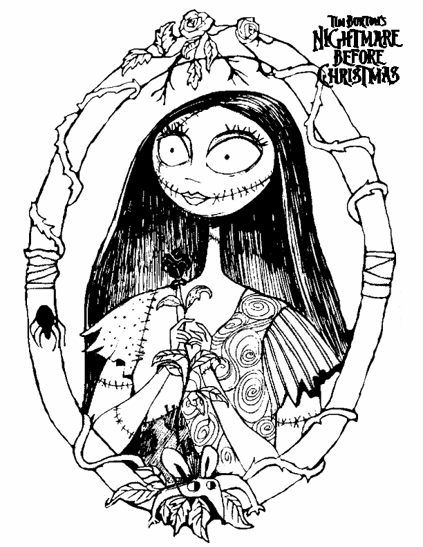 Free printable nightmare before christmas coloring pages