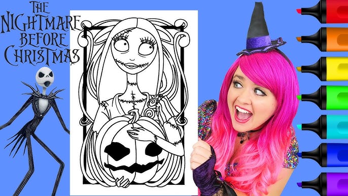 Jack and sally coloring book nightmare before christmas jack skellington coloring with markers