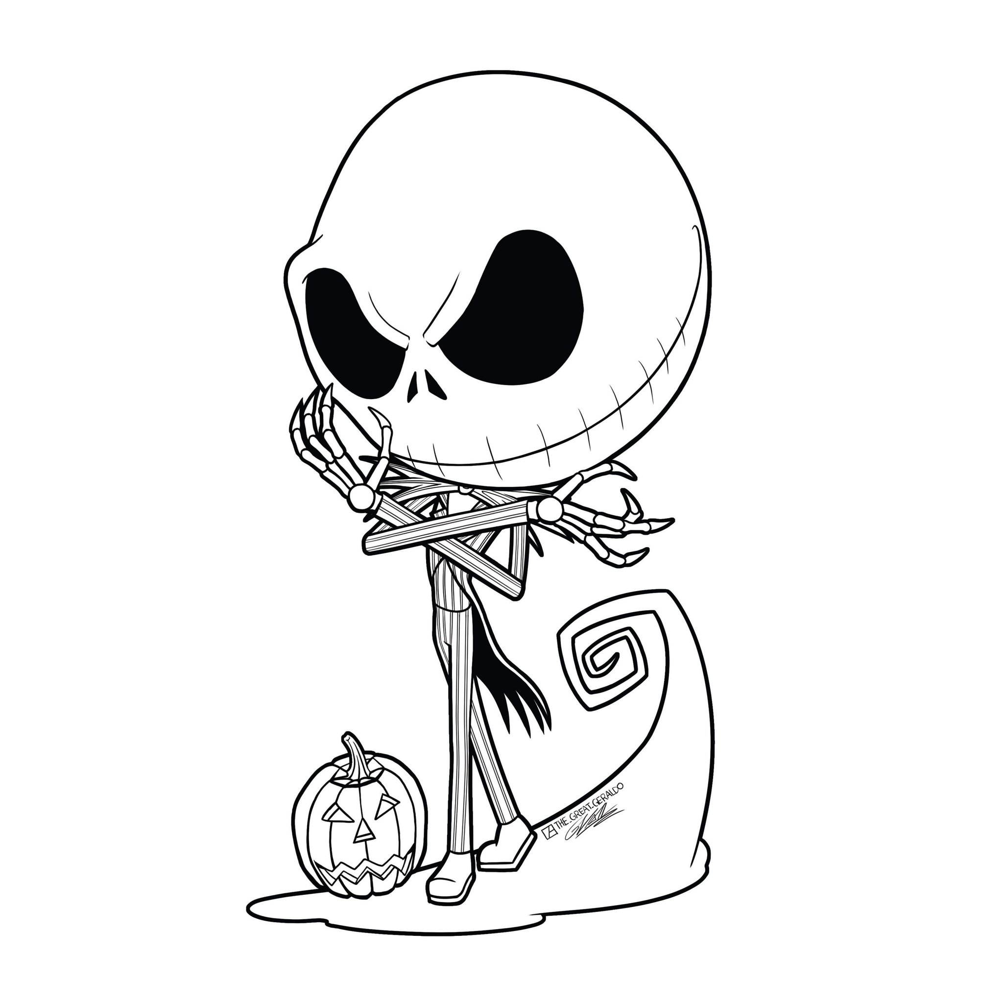 Gerry vail on x inktober day dune featuring jack skellington out there on the dunes inktober inktober jackskellington nightmarebeforechristmas chibi chibidrawings chibiart art drawings illustrationdrawing illustrations