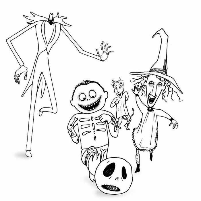 Nightmare before christmas coloring pages pdf
