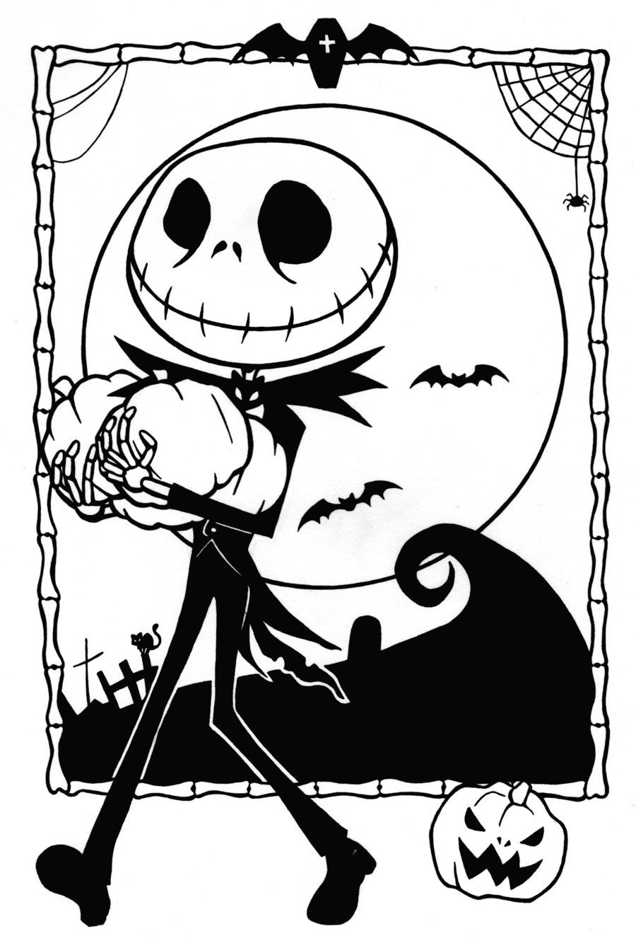 Free printable nightmare before christmas coloring pages