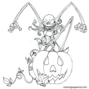 Nightmare before christmas coloring pages printable for free download