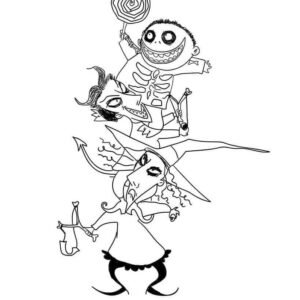 Nightmare before christmas coloring pages printable for free download