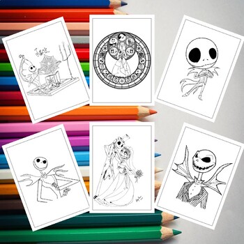 Exclusive nightmare before christmas coloring pages collection for kids