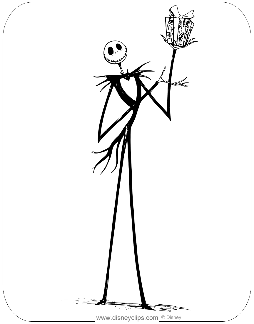 The nightmare before christmas coloring pages