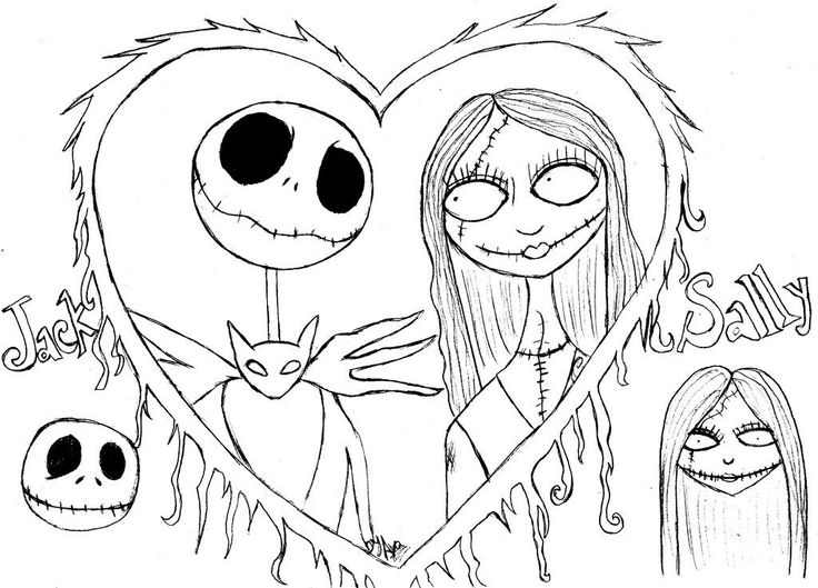 Free printable nightmare before christmas coloring pages