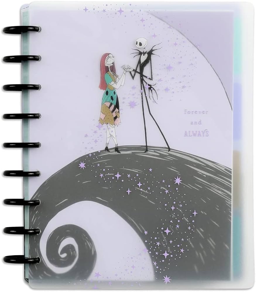 Happy planner disney undated planner and journal for school work or home monthly weekly and daily planner pages the nightmare before christmas theme classic size by