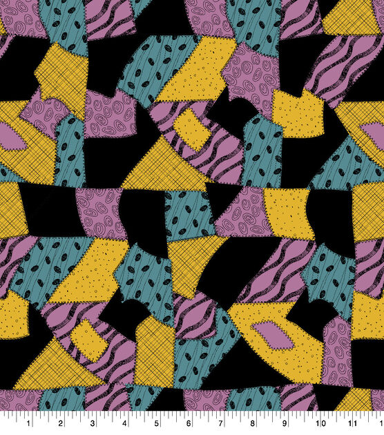 Multicolor sally patch nightmare before christmas knit fabric