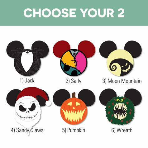 Mickey heads nightmare before christmas laser die cuts