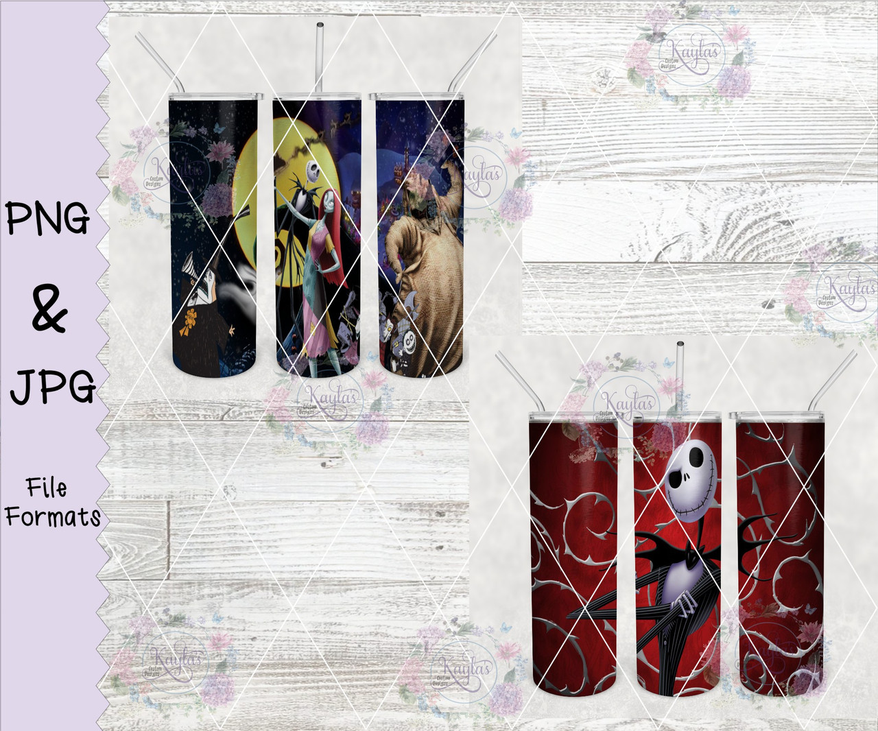 Nightmare before christmas tumbler wraps digital download