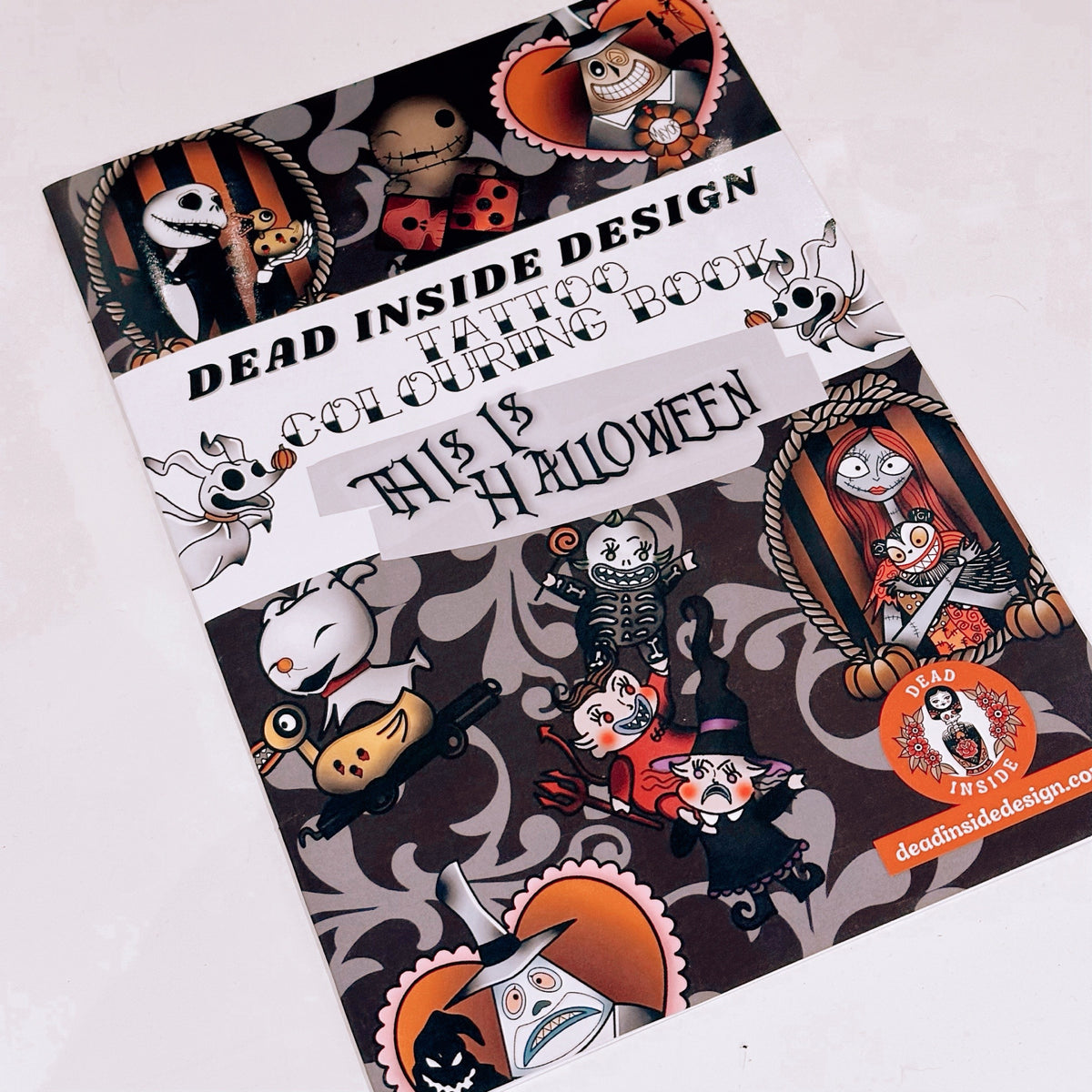Nbc this is halloween tattoo colouring book â dead inside design