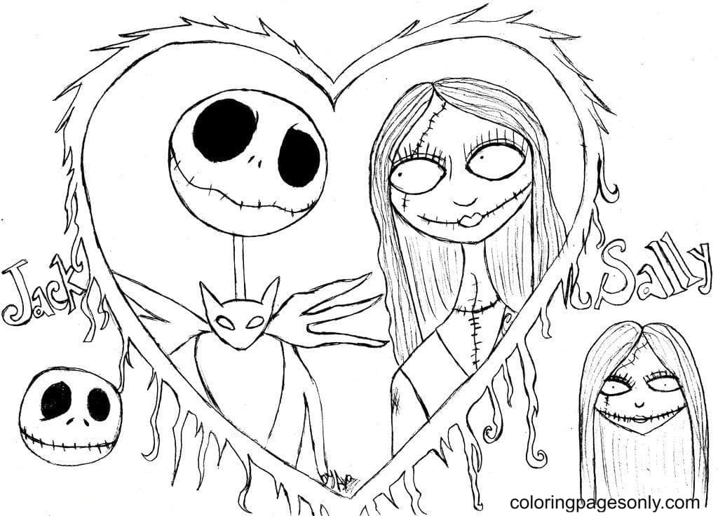 Nightmare before christmas coloring pages
