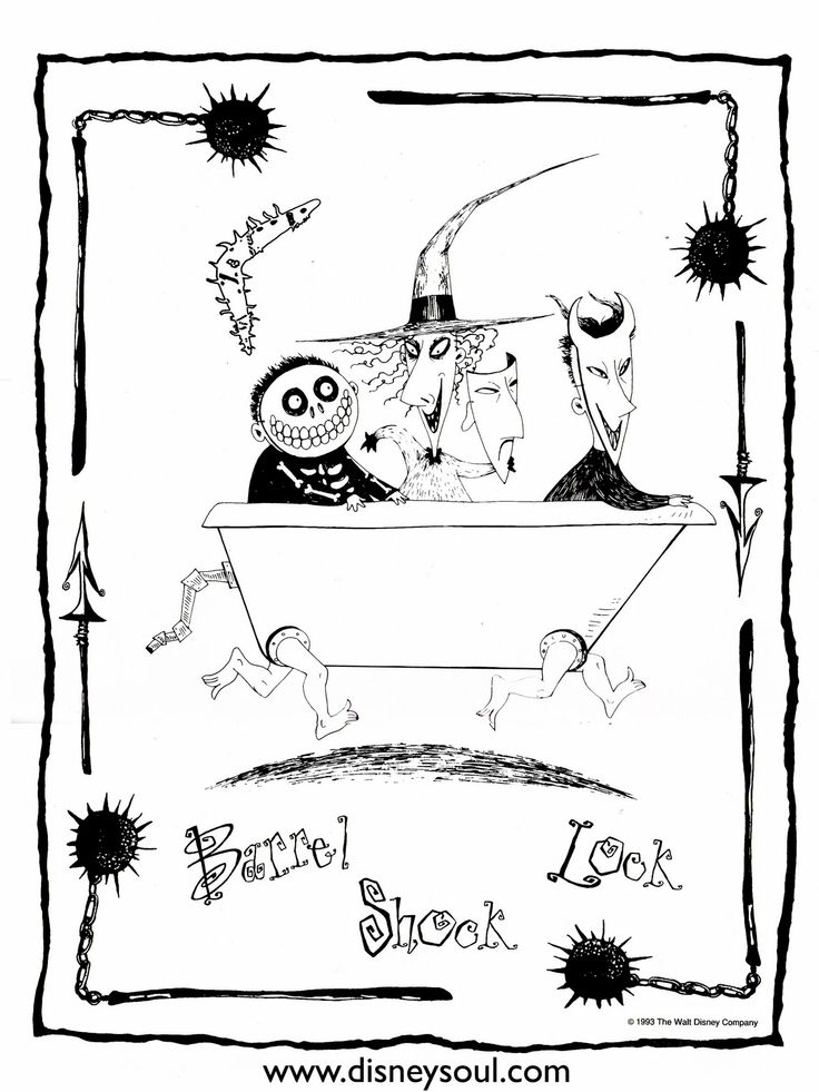 Pin by ingrid hf on halloween nightmare before christmas tree christmas coloring pages nightmare before christmas