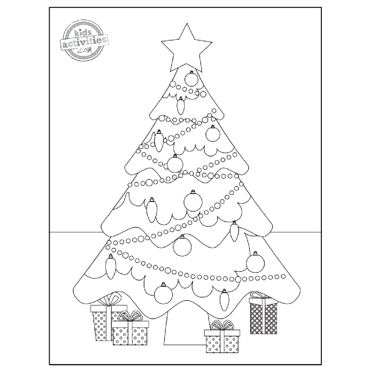 Cheery christmas tree coloring page perfect for the holiday season kids activities blog
