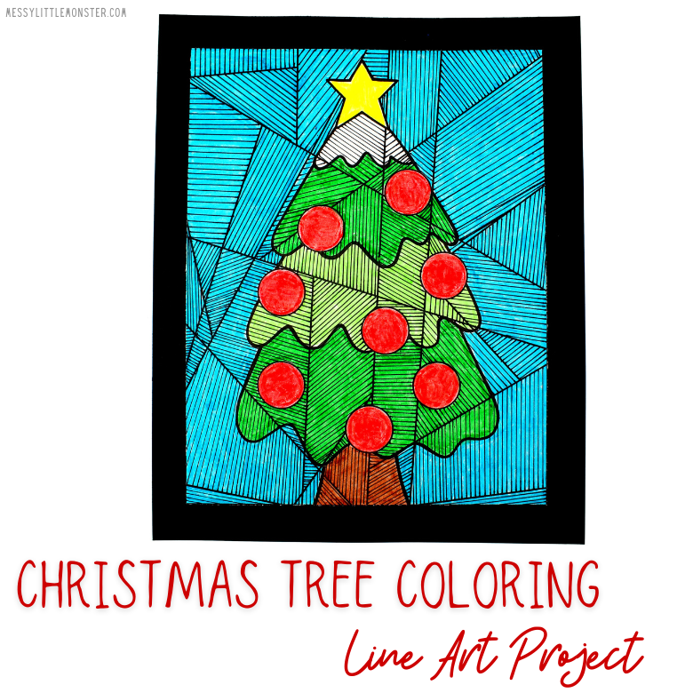 Christmas tree coloring page