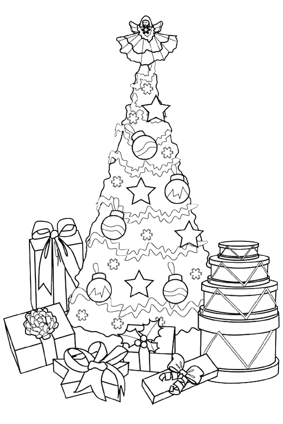 Christmas coloring pages overview with nice coloring pages