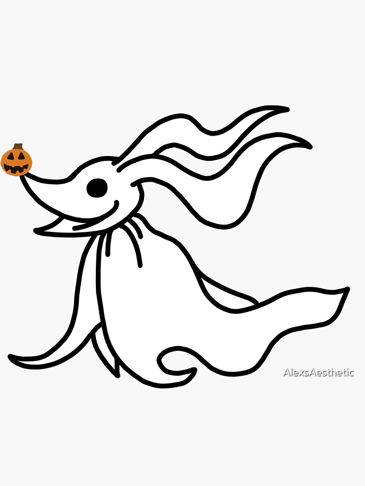 The nightmare before christmas dog âzeroâ sticker for sale by alexsaesthetic