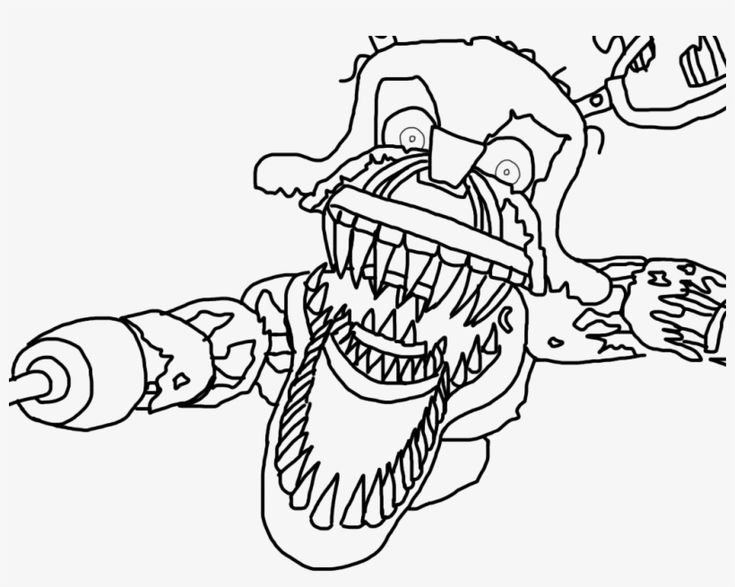Nightmare foxy coloring pages by susan