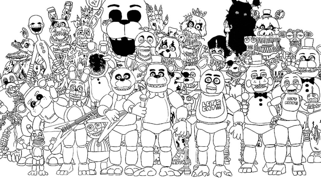 Five nights at freddys coloring pages