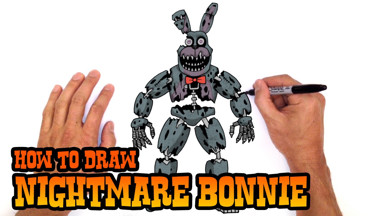 How to draw nightare bonnie five nights at freddys