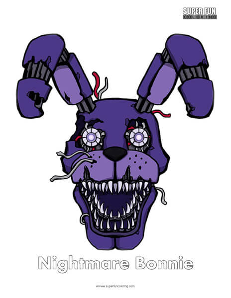 Nightmare bonnie coloring sheet