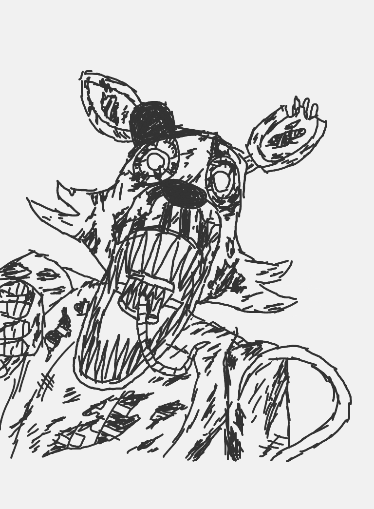 Nightmare foxy sketch rfivenightsatfreddys