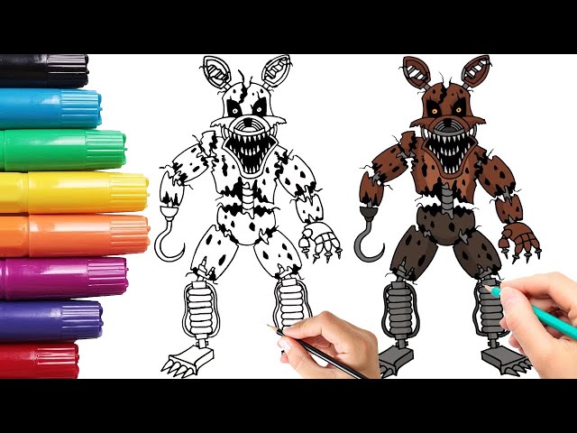 How to draw nightare foxy five nights at freddys
