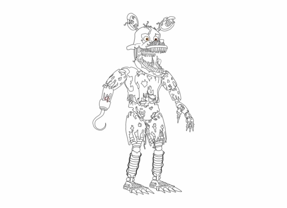 Fnaf foxy coloring pages