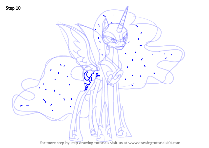 How to draw nightmare moon from my little pony