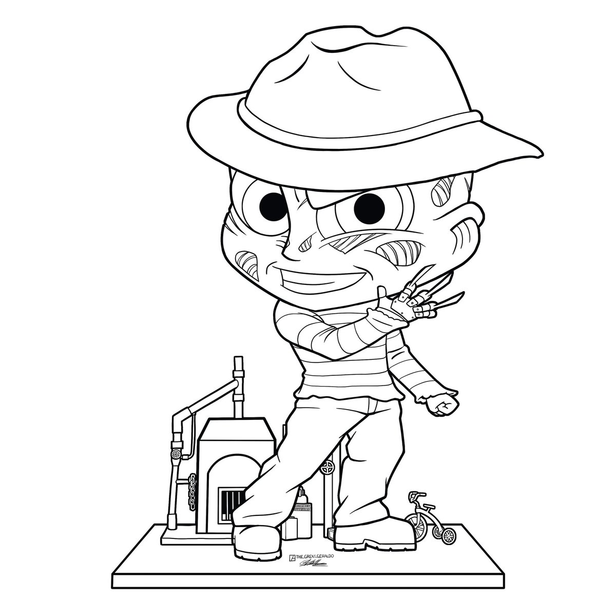 Gerry vail on x inktober day sleep featuring freddy kruegar from nightmare on elm street inktober inktober sleep freddykruegar nightmareonelmstreet boogeyman chibiart chibidrawings chibi art digitalart drawings
