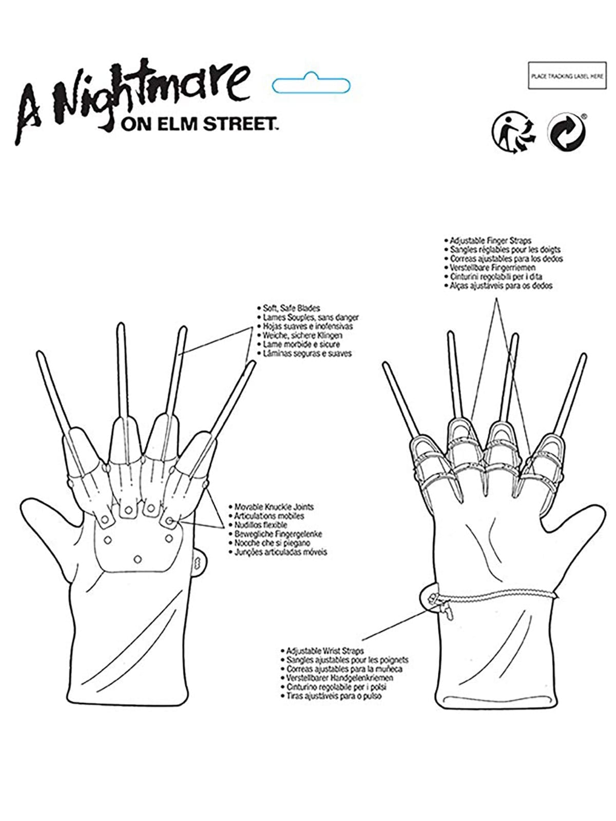 Freddy krueger glove adult