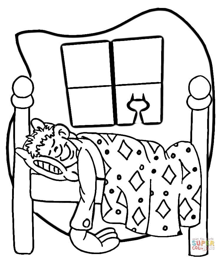 Night time coloring page free printable coloring pages