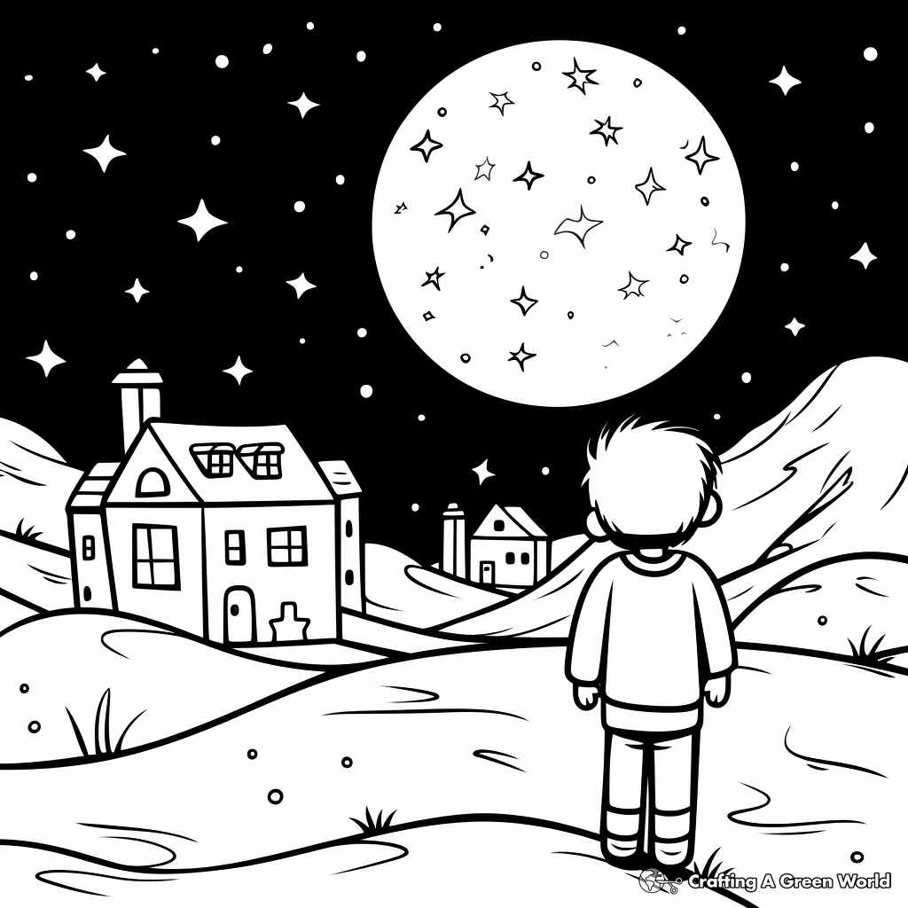 Night sky coloring pages