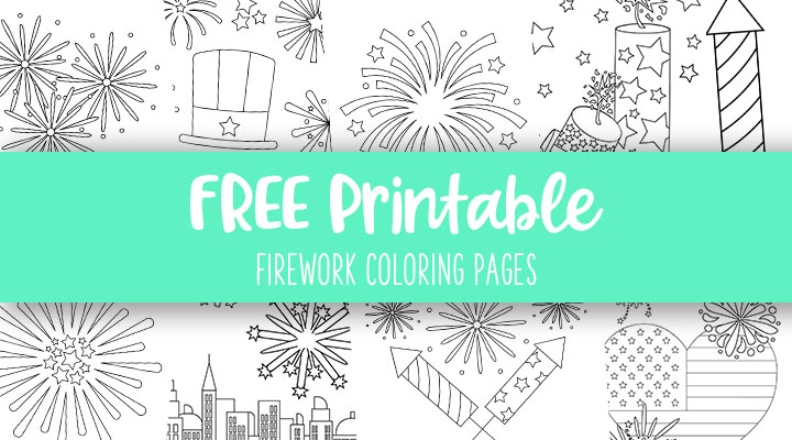Firework coloring pages