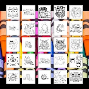 Add some color to your nighttime adventures with our owl coloring pages