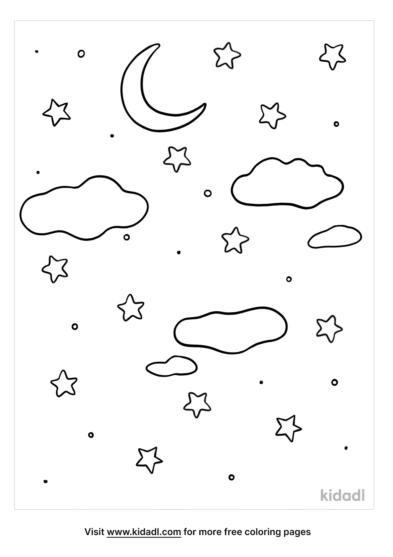 Free night sky coloring page coloring page printables
