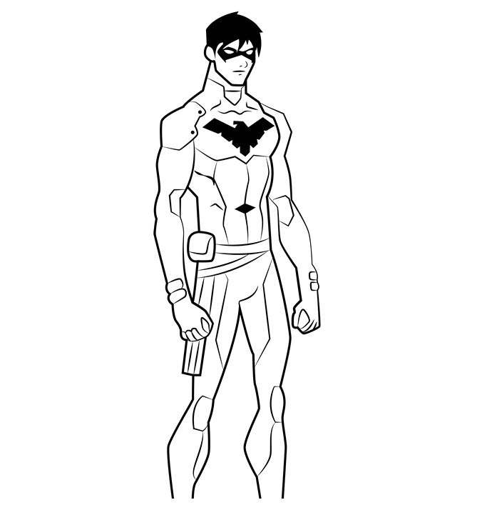 Young justice coloring pages printable for free download